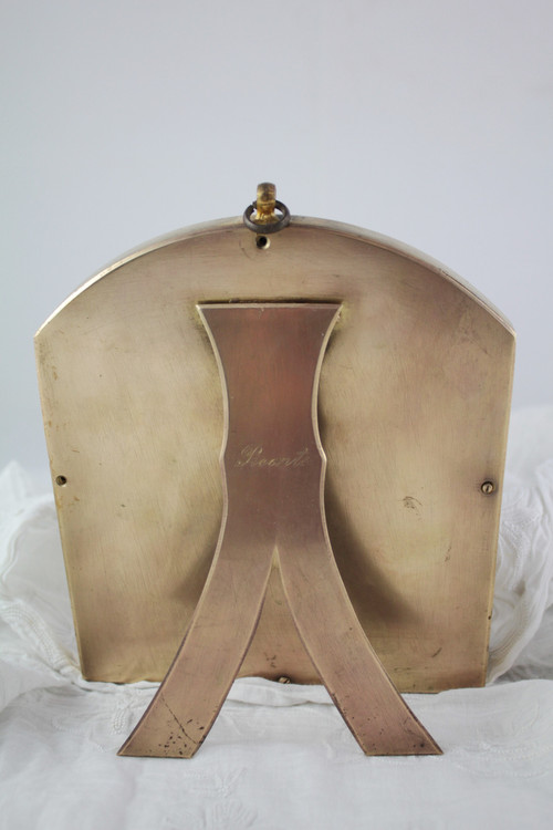 Miniature peinte de Louise Besnard (1816-1879) et cadre en bronze doré Picart