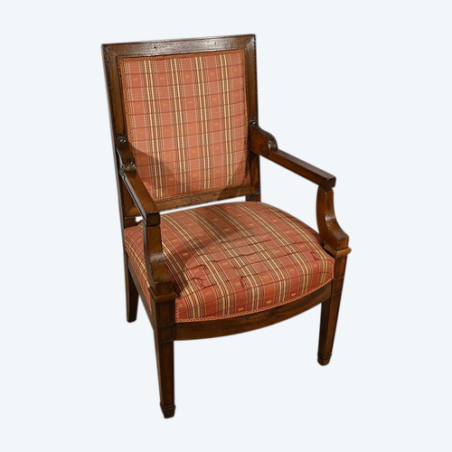 Fauteuil en Acajou Massif, époque Directoire – Début XIXe