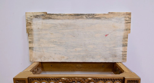 Petite Console d’Applique en Bois Sculpté, style Louis XVI, époque Napoléon III – Milieu XIXe