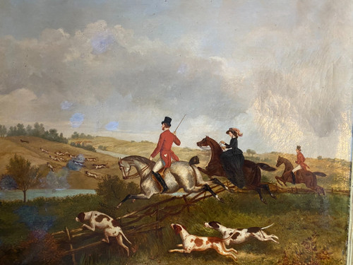 19th century English school hunting party