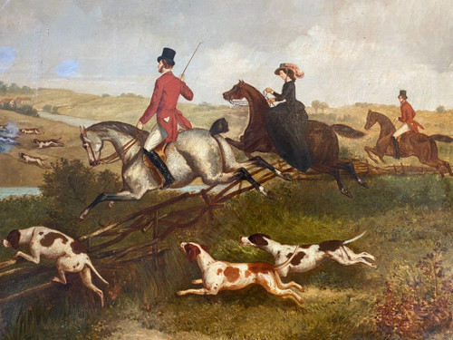 19th century English school hunting party