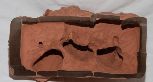 "Tre Cuccioli" in terracotta Firmato Georges Lucien Vacossin Inizio del XX secolo