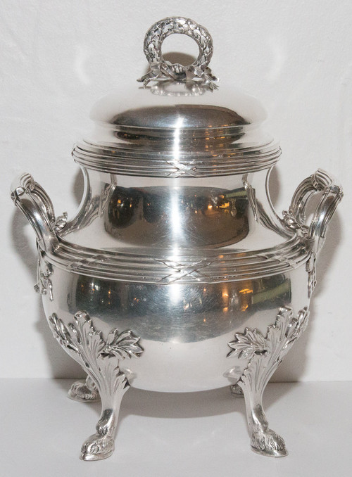 4 Piece Tea And Coffee Service In Sterling Silver Goldsmith Olier & Caron