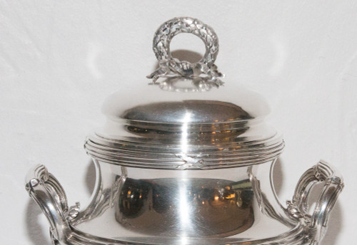4 Piece Tea And Coffee Service In Sterling Silver Goldsmith Olier & Caron