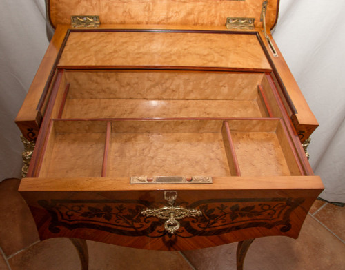 Travailleuse En Marqueterie époque Napoleon III