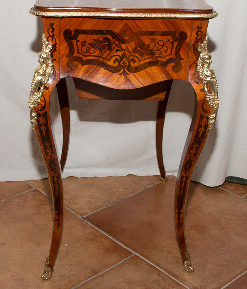 Travailleuse En Marqueterie époque Napoleon III