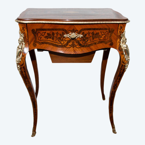 Travailleuse En Marqueterie époque Napoleon III