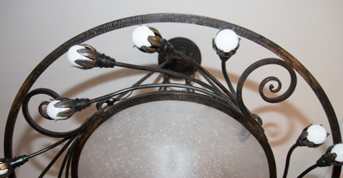 Large Schneider Chandelier Art Deco Period