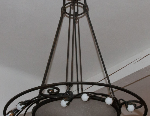 Large Schneider Chandelier Art Deco Period