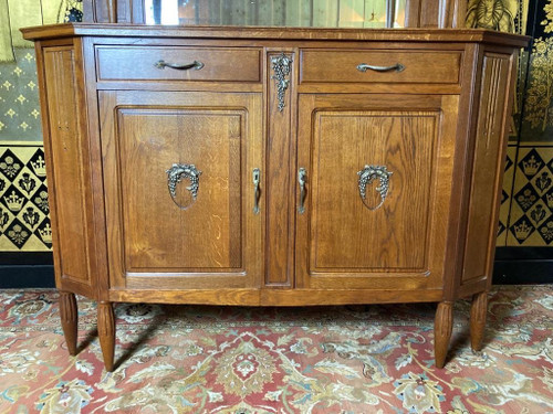 Buffet Deux Corps En Chêne Art Déco