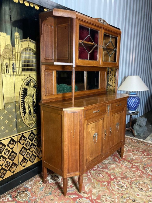 Buffet Deux Corps En Chêne Art Déco