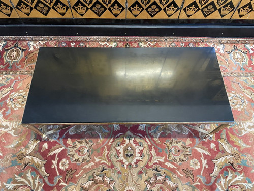 Table Basse En Laiton Et Marbre De Mazy