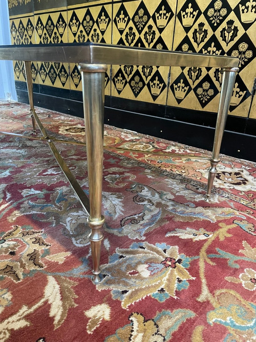 Table Basse En Laiton Et Marbre De Mazy