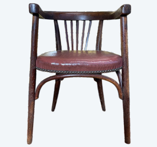 Fauteuil De Bureau Signé " japy Frères " Pas Thonet