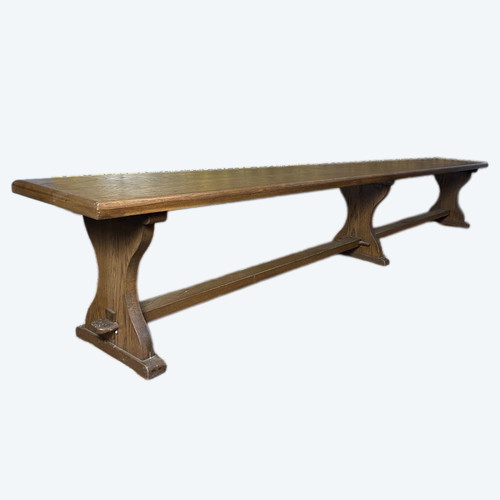 Grand Banc De Ferme Pour Table Monastère En Chêne