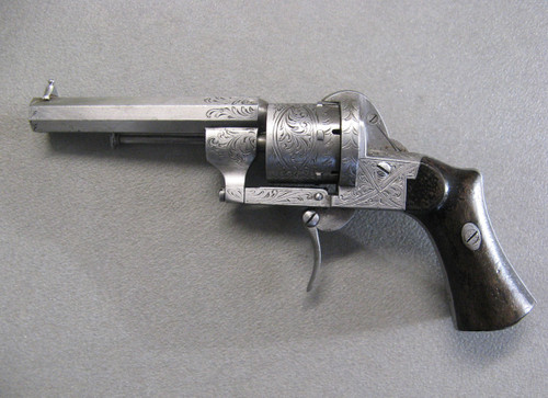 Revolver Lefaucheux Pinfire Inciso Calibro 7 Mm.