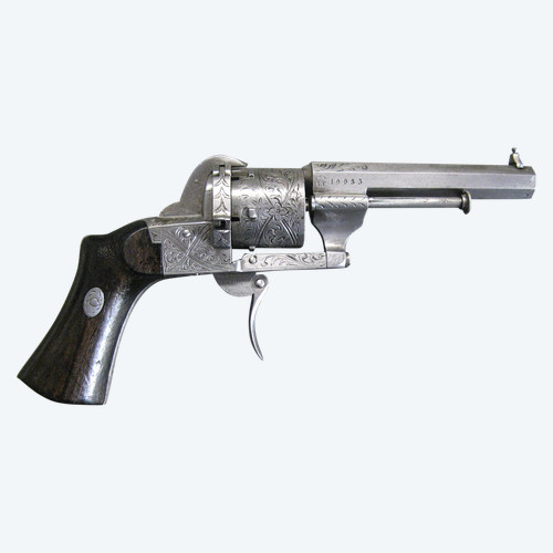 Revolver Lefaucheux Pinfire Inciso Calibro 7 Mm.