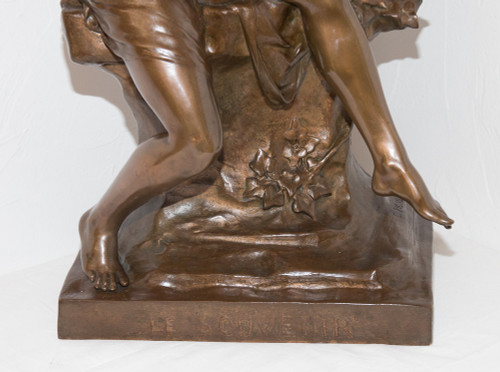 Bronze « Le Souvenir » Signé E Picault Fin XIXe Siècle