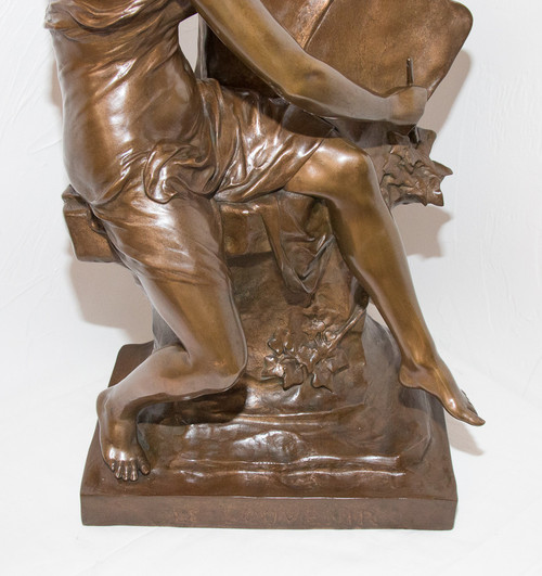 Bronze « Le Souvenir » Signé E Picault Fin XIXe Siècle