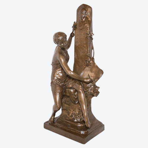 Bronze « Le Souvenir » Signé E Picault Fin XIXe Siècle