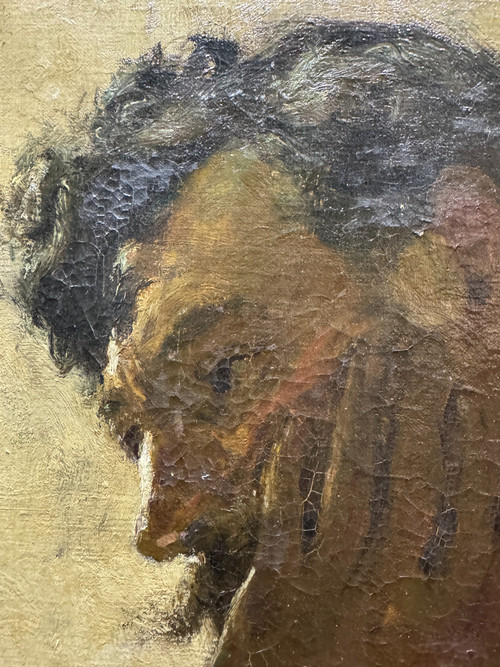 Französische Impressionistenschule um 1890 - Nachdenklicher Mann