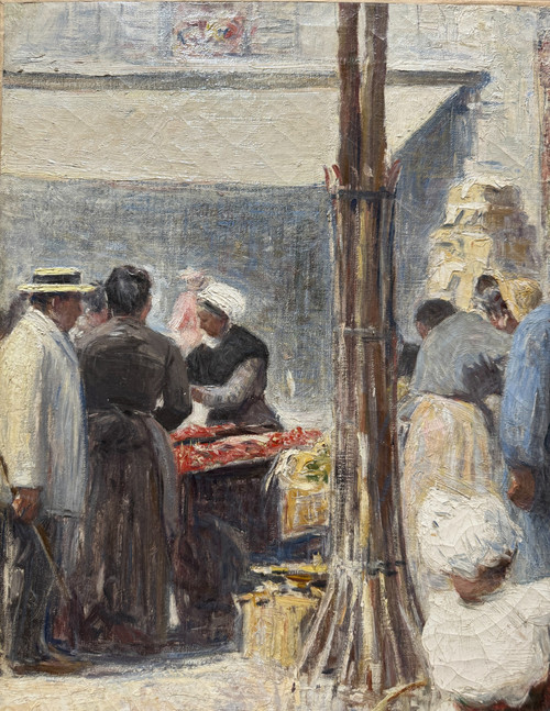 Anatole Eugène Hillairet (1880-1928) Return From the Market, Circa 1899