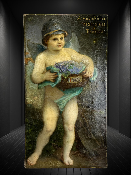 RARE PEINTURE ANCIENNE SIGNÉE DE JEAN JULES ANTOINE LECOMTE DU NOÜY 1916