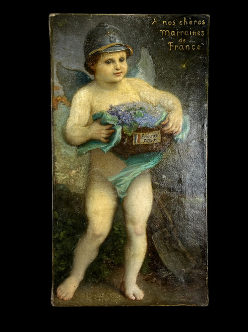 RARE PEINTURE ANCIENNE SIGNÉE DE JEAN JULES ANTOINE LECOMTE DU NOÜY 1916