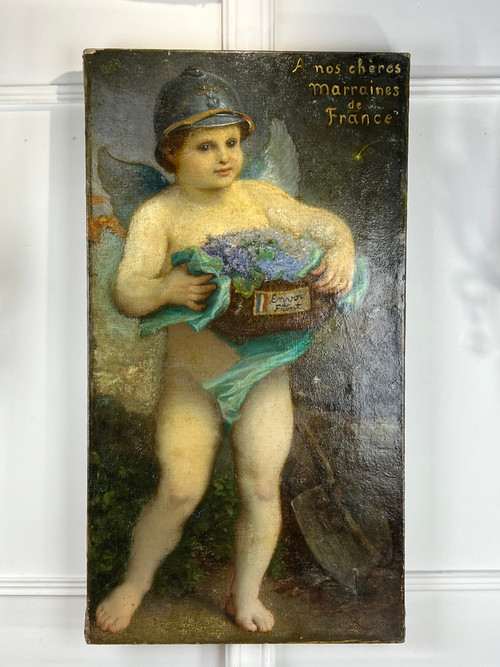 RARE PEINTURE ANCIENNE SIGNÉE DE JEAN JULES ANTOINE LECOMTE DU NOÜY 1916