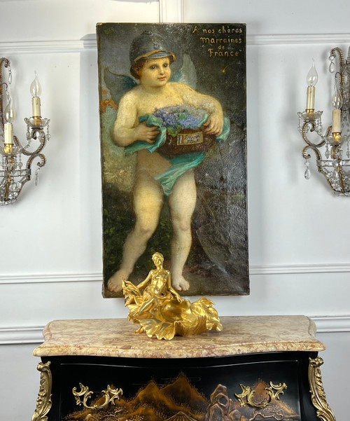 RARE PEINTURE ANCIENNE SIGNÉE DE JEAN JULES ANTOINE LECOMTE DU NOÜY 1916
