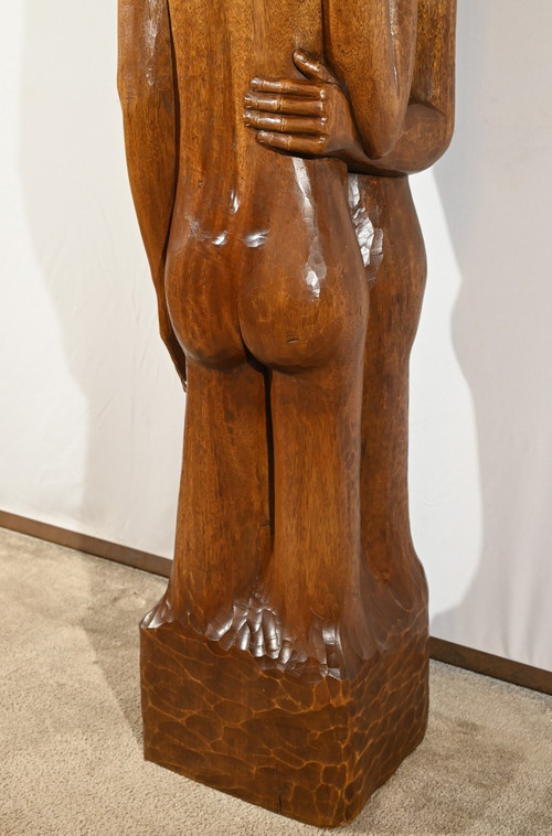 Importante Scultura in Mogano Massello – Metà del XX Secolo