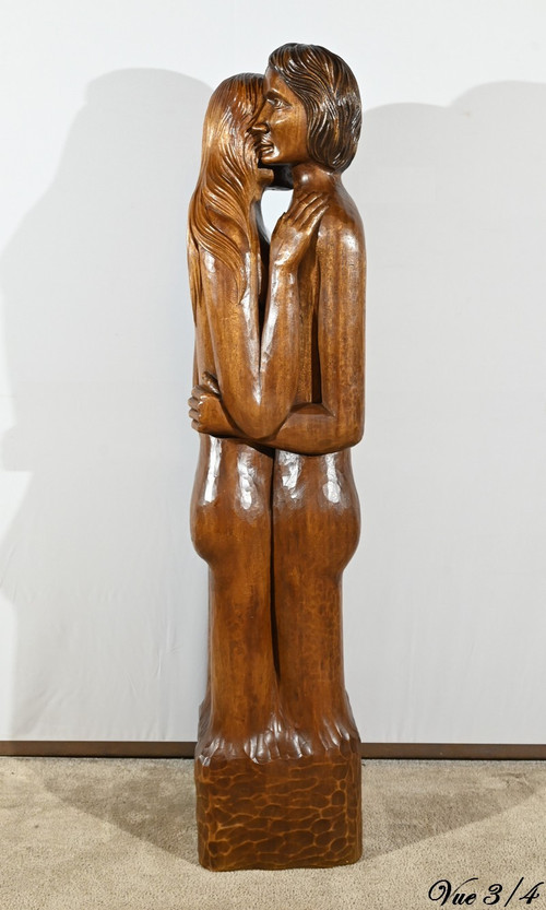 Importante Scultura in Mogano Massello – Metà del XX Secolo