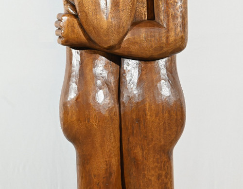 Importante Scultura in Mogano Massello – Metà del XX Secolo