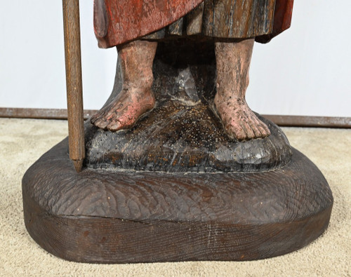 Importante Scultura di San Giacomo in Rovere Policromo – XVIII Secolo