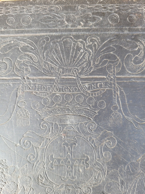 Cadran Solaire En Ardoise, Décoré Et Daté 1704