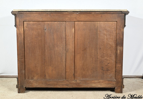 Buffet Commode en Loupe d’Amboine et Palissandre, style Louis XVI – 2ème Partie XIXe