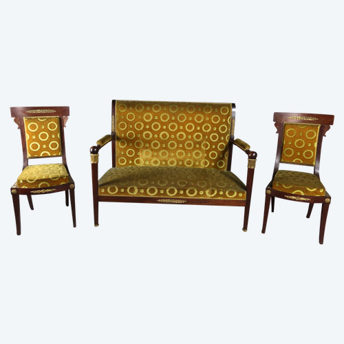 Sofa and two Empire Chairs