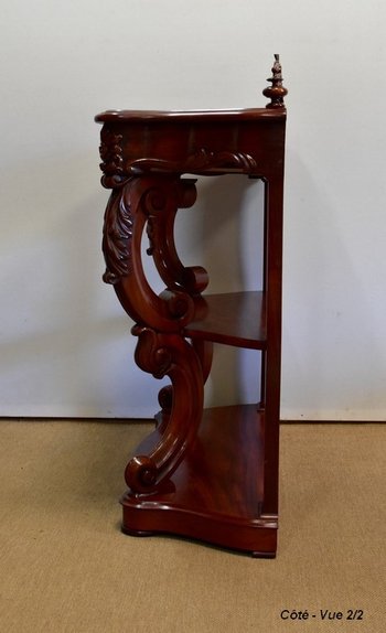  Console Desserte en Acajou massif, époque Napoléon III - Milieu XIXe 