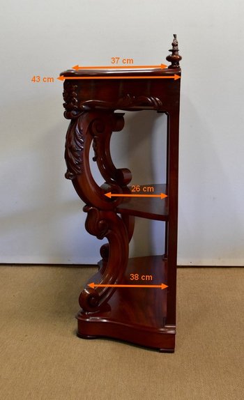  Console Desserte en Acajou massif, époque Napoléon III - Milieu XIXe 