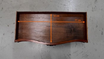  Console Desserte en Acajou massif, époque Napoléon III - Milieu XIXe 