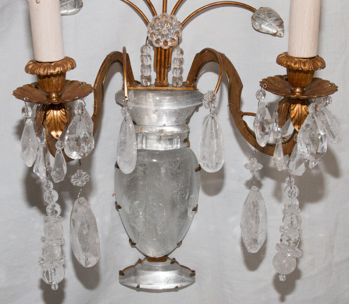 Paire d'Appliques en Cristal de Roche Maison Baguès Circa 1960