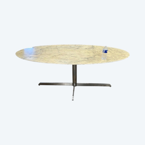 Florence Knoll Grande Table Ovale Pour Roche Bobois Circa 1960 -  L 187 Cm   