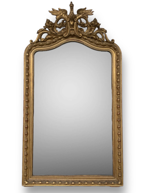 Grand Miroir Doré Napoléon III 165 X 92 Cm