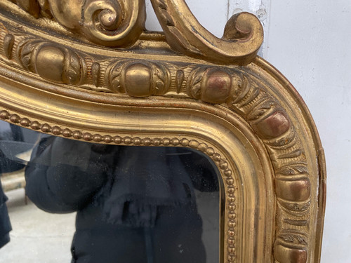 Grand Miroir Doré Napoléon III 165 X 92 Cm