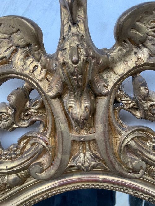 Grand Miroir Doré Napoléon III 165 X 92 Cm