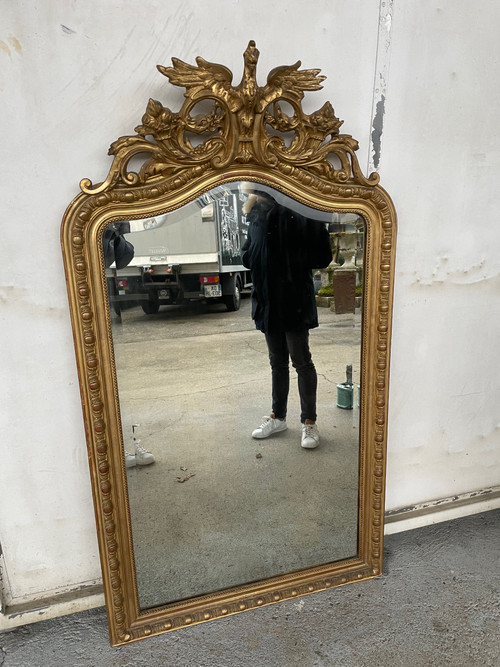 Grand Miroir Doré Napoléon III 165 X 92 Cm