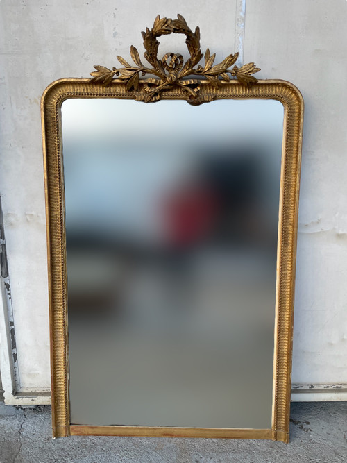 Grand Miroir Doré Style Louis XVI 190 X 117 Cm