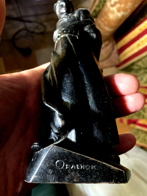 Statuetta "L'Aquila", bronzo patinato, pezzo monumentale inaugurato a Chelyabinsk nell'URSS