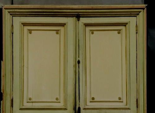 Double portes Haussmannienne de passage en bois massif patiné XIX siècle