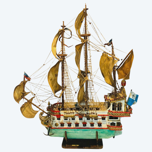 Ancienne maquette d'un bateau de pirate des mers XX siècle